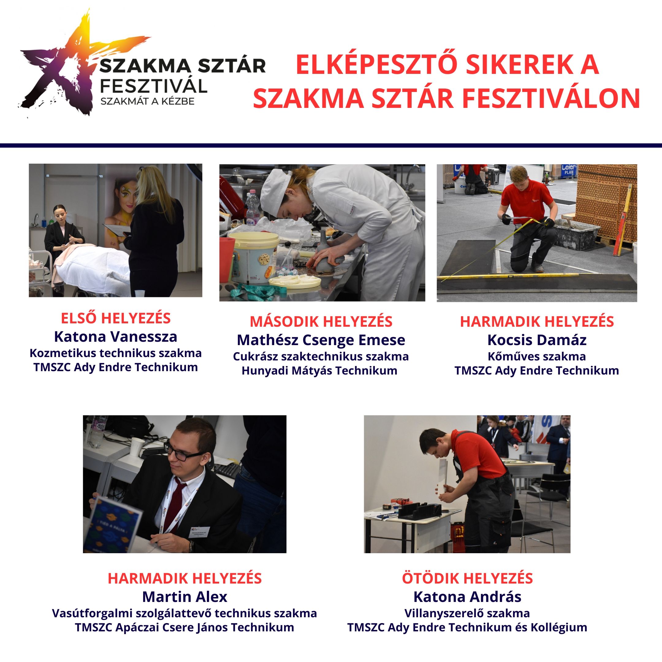 Országos döntős sikerek a Szakma Sztár Fesztiválon